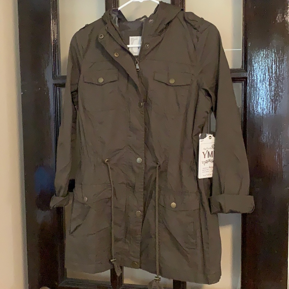 YMI olive green field hoodie jacket NWT ~ medium